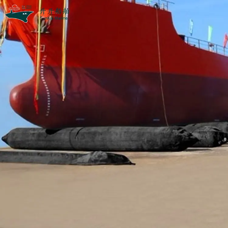 Airbag de borracha para lançamento de embarcação